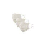 Lot de 3 masques l100% coton cr�me