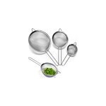 Lot de 3 passoires de cuisine en acier inoxydable - �~ 8 - 14 - 20cm