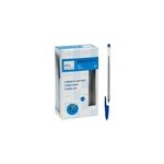 Lot de 30 stylos � bille encre couleur bleu �criture r�guli�re trait 1, 0mm
