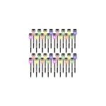 Lot de 32 lampes solaires multicolore en acier inoxydable Lot de 32 lampes solaires multicolore en acier inoxydable