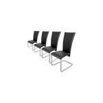 Lot de 4 chaises salle � manger - noir