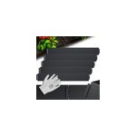 Lot de 5 bordures de parterres noir m�tal 5mx14cm