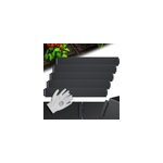 Lot de 5 bordures de parterres noir m�tal 5mx14cm