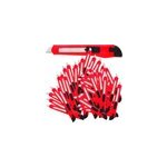 Lot de 50 cutters orange et noir 9mm Lot de 50 cutters orange et noir 9mm