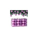 Lot de 54 boules de no�l roses 6 cm