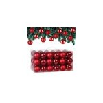 Lot de 54 boules de nol rouge pour dcoration de sapin