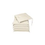 Lot de 6 coussins cr�me pour chaiss boston 43x39x5cm