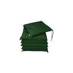 Lot de 6 coussins vert pour chaises ou fauteuils 43x39x5cm