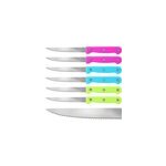 Lot de 6 couteaux � viande 21 cm acier inoxydable lames affut�es steaks pizza