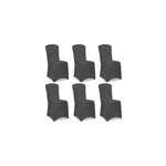 Lot de 6 housses de chaise rev�tement �lastique anthracite