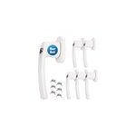 Lot de 6 poignes de fentres blanches avec cls