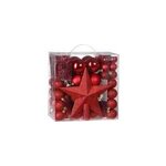 Lot de 77 boules et décorations de noël rouge pour sapin Lot de 77 boules et décorations de noël rouge pour sapin