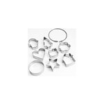 Lot de 9 emporte - pi�ces en m�tal pour p�tisserie g�teaux