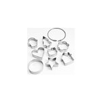 Lot de 9 emporte - pi�ces en m�tal pour p�tisserie g�teaux