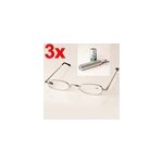 Lpaire de lunettes argent - lunettes de repos lecture vue (3, 0) monture m�tal