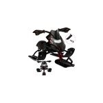 Luge de course noire avec volant et freins