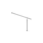 Main courante en acier inoxydable rampe d'escalier 150 cm