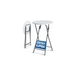 Mange - debout Ø60cm pliable en bois aspect marbre Mange - debout Ø60cm pliable en bois aspect marbre
