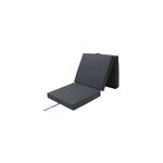 Matelas anthracite 190x70x10cm en polyester pliable