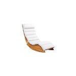 Matelas coussin crme pour chaise de longue 177x58x7cm