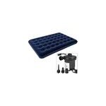 Matelas gonflable 191x137x22cm avec pompe � air �lectrique 12v - 230v