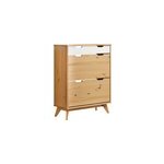 Meuble � chaussures borneo naturel 101x80x33cm 2 abattants