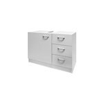 Meuble sous lavabo 3 tiroirs - blanc