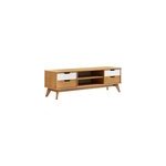 Meuble tv borneo 140x42x40cm en bois massif
