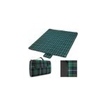 Nappe de pique - nique vert fonc� pliable avec poign�e 2x2m