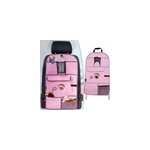 Organisateur voiture - rangement auto fille - vide poche - rose 69 x 40cm