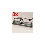 Paire de lunettes noir - lunettes de repos lecture vue (3, 0) monture m�tal �tui
