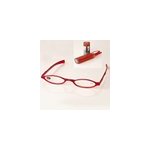 Paire de lunettes rouge - lunettes de repos lecture vue (3, 0) monture m�tal �tui