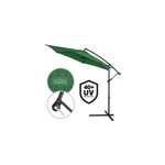 Parasol en aluminium vert 300cm protection uv 50 +
