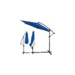 Parasol bleu alu �330cm protection uv 50 + avec housse