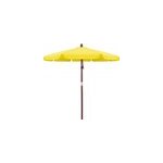 Parasol en bois � 330cm jaune jardin