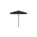 Parasol en bois noir 330cm avec corde 100% polyester