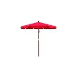 Parasol en bois rouge 330cm avec corde 100% polyester