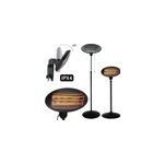 Parasol chauffant projecteur max 2000w int�rieur ext�rieur 3 niveaux ipx4 pied