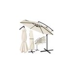 Parasol cr�me 330cm en aluminium protection uv80 +
