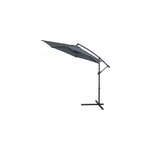 Parasol d�port� anthracite �330cm en alu avec manivelle