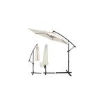 Parasol d�port� cr�me �300cm alu avec housse de protection