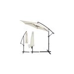 Parasol d�port� cr�me �300cm alu avec housse de protection