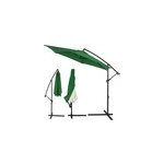 Parasol d�port� vert �300cm alu avec housse de protection