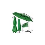 Parasol d�port� vert �300cm en alu protection uv 80 +