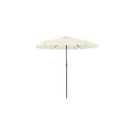 Parasol droit beige � 330cm avec manivelle uv 80 +
