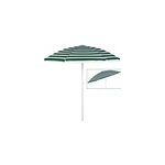 Parasol en m�tal - vert blanc - ombrelle pare - soleil jardin plage terrasse