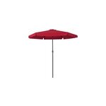 Parasol xxl 330cm rouge - manivelle - protection uv - jardin ombrage soleil