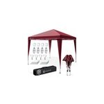 Pavillon capri rouge 3x3m pliable tonnelle tente de jardin