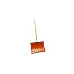 Pelle � neige en m�tal - avec manche en bois - pelle d�blaiement orange