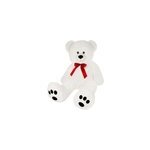Peluche ourson xl blanc avec coussin en forme de c ur
